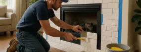 Repairing Cracked Fireplace Tiles Erin